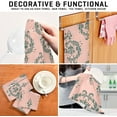thumbnail image 7 of Kitchen Towels Talavera Ceramic Folk Tile Pattern Cleaning Towel Absorbent Hand Towels Tea Towels for Home Restaurant Dish Clean 28" x 18", 4PCS, 7 of 7