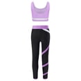 thumbnail image 2 of LiiYii Girls 2 Piece Sport Outfit Kids Tank Top Bra with Athletic Leggings Skating Gym Pants Set Light Purple 8, 2 of 6