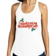 thumbnail image 2 of I Can Get You on the Naughty List Tank Top Fitted Racerback Women's Large White, 2 of 5