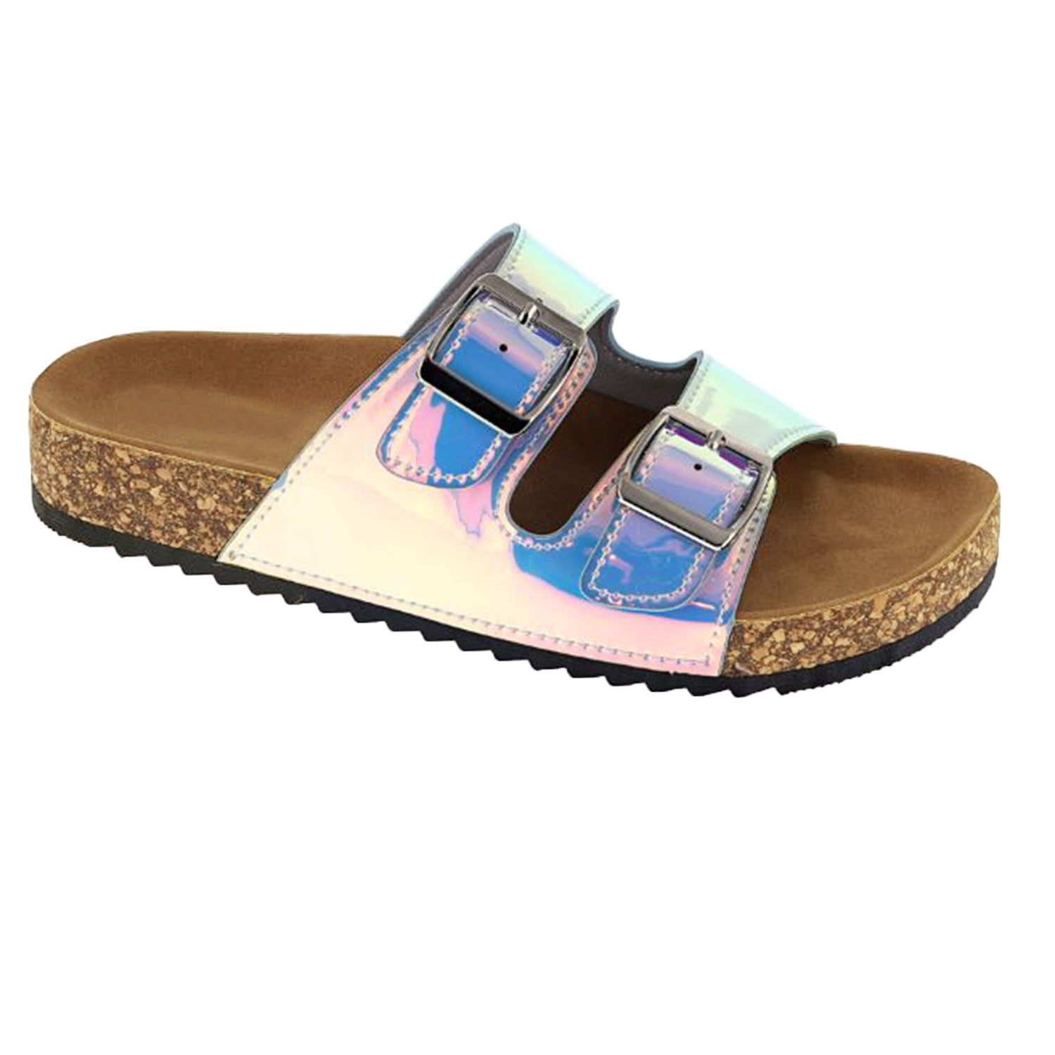 women's casual buckle straps sandals flip flop platform footbed sandals