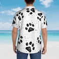 thumbnail image 6 of Dog Paws Hawaiian Shirts For Men, Summer Short-Sleeve Relaxed-Fit Button-Down Shirts 3x-Large, 6 of 9