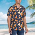 thumbnail image 5 of Goofa Gingerbread Delights Hawaiian Shirt for Men, Unisex Summer Beach Casual Short Sleeve Button Down Shirts,Aloha Tropical Floral print shirt-3X-Large, 5 of 9