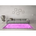 thumbnail image 3 of Ahgly Company Machine Washable Indoor Square Persian Pink Traditional Area Rugs, 3' Square, 3 of 4