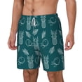 thumbnail image 2 of Balery Tropical Pineapple Mens Swim Trunks Swim Shorts for Men Quick Dry Inseam Beach Shorts with Compression Liner Pocket-3X-Large, 2 of 9
