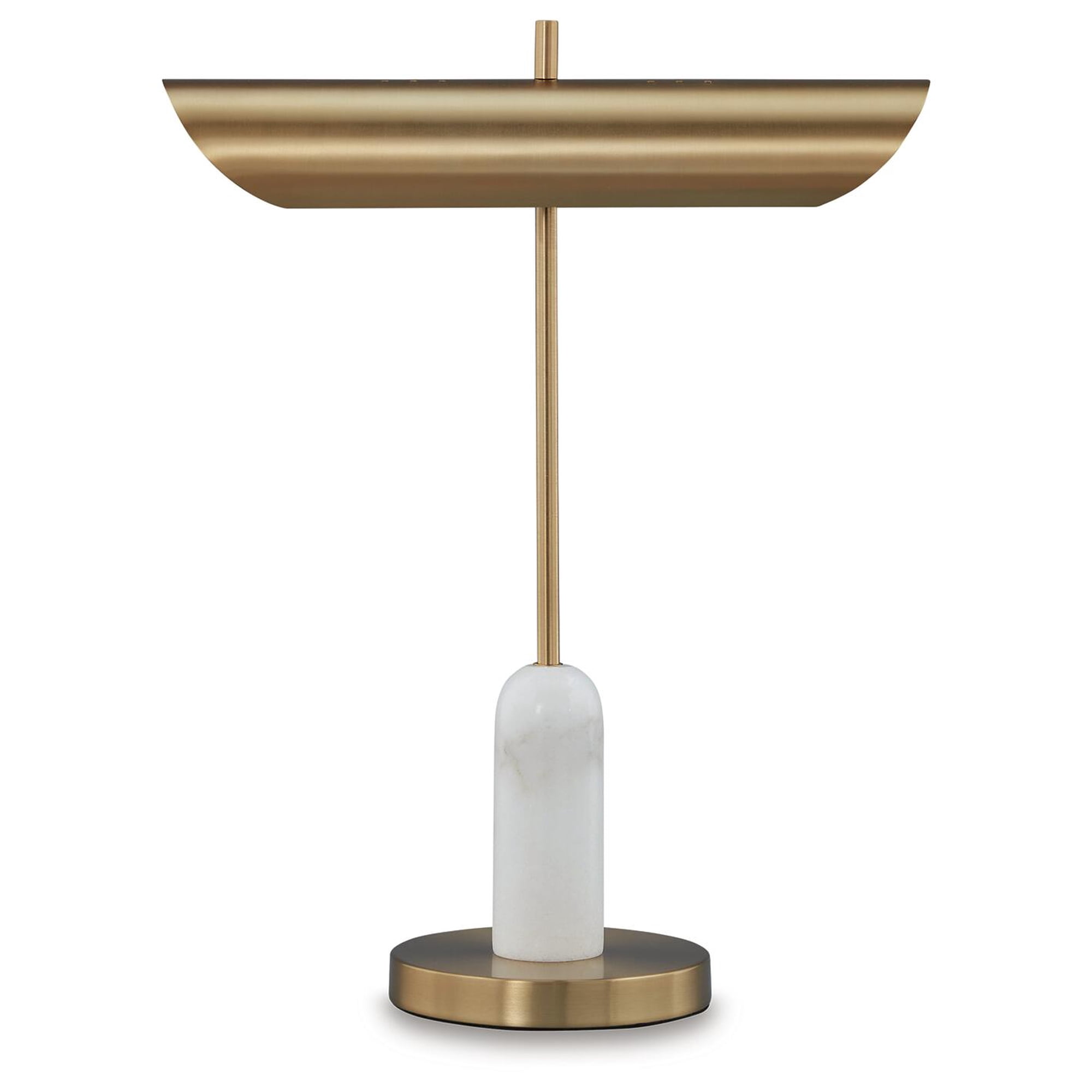 Signature Design by Rowleigh Marble Desk Lamp, Modern Metal Accent Lighting for Desks, 21" Tall