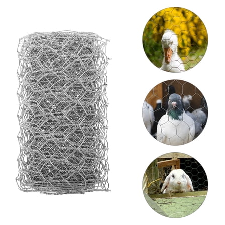 NICEXMAS Sturdy Chicken Wire Net for Garden and Livestock DIY Use Plated Silver Metal Mesh