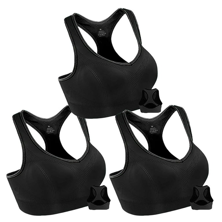 RNKR 3 Pack Women Racerback Sports Bras High Impact Workout Yoga Gym  Activewear Fitness Bra - XL