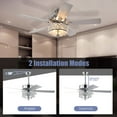 thumbnail image 5 of Costway 52'' Ceiling Fan With Light Modern Chandelier Fan with Reversible Blades Silver, 5 of 10