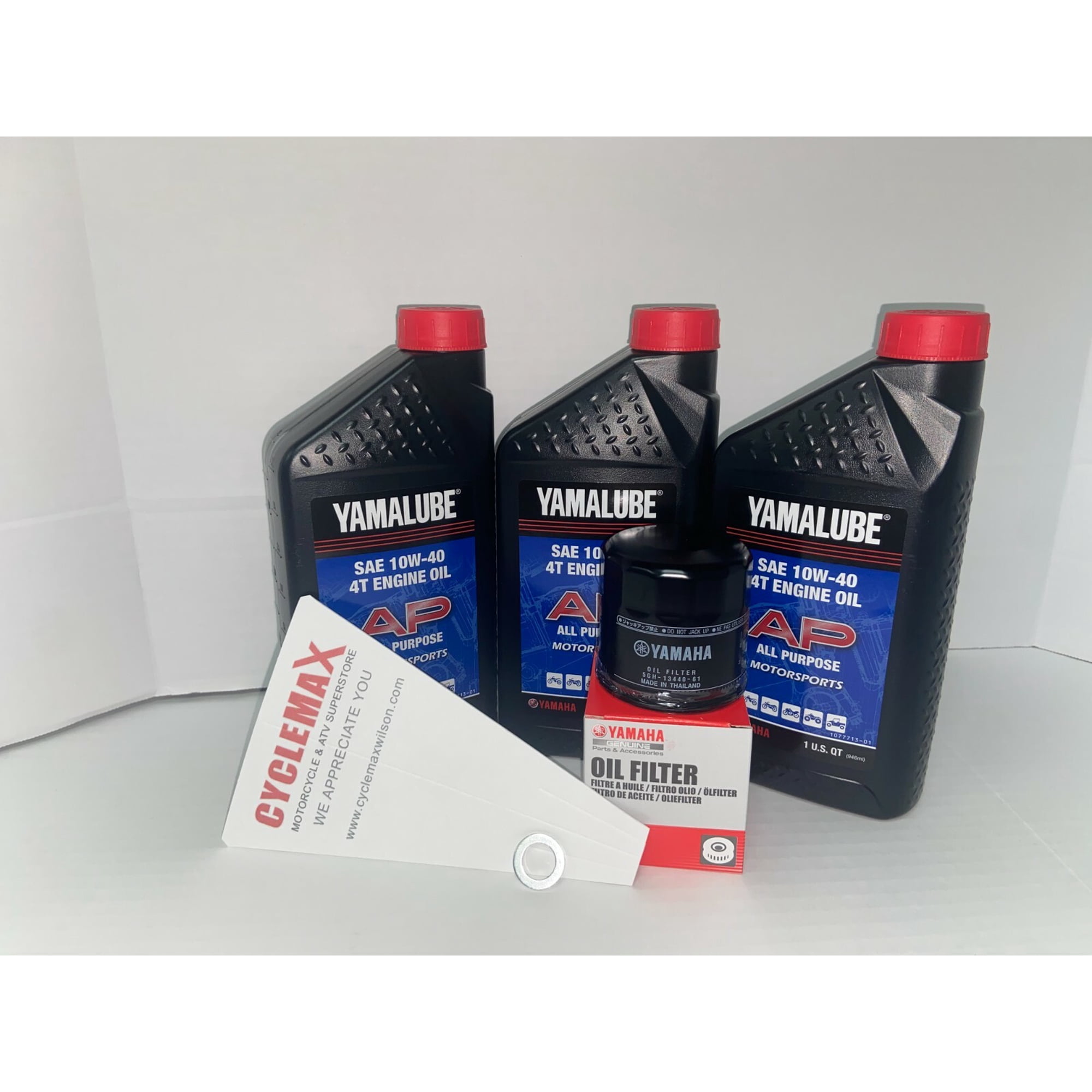 Yamalube OEM Oil Change Kit 10W-40 for Yamaha GRIZZLY 700 4x4 2007-2015