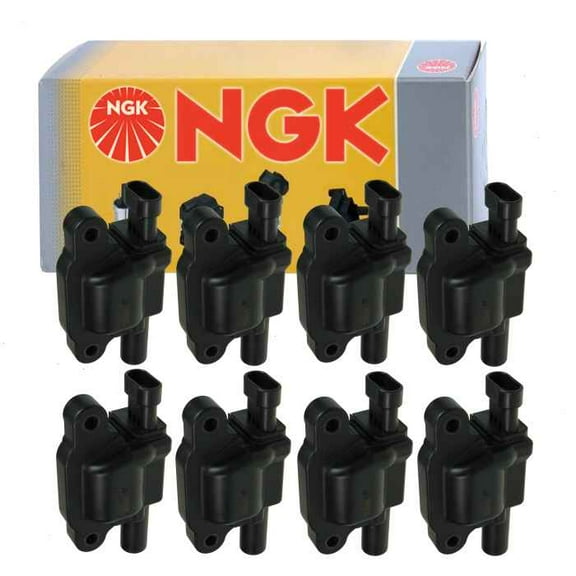 8 pc NGK Ignition Coils compatible with GMC Envoy 5.3L V8 2005-2009
