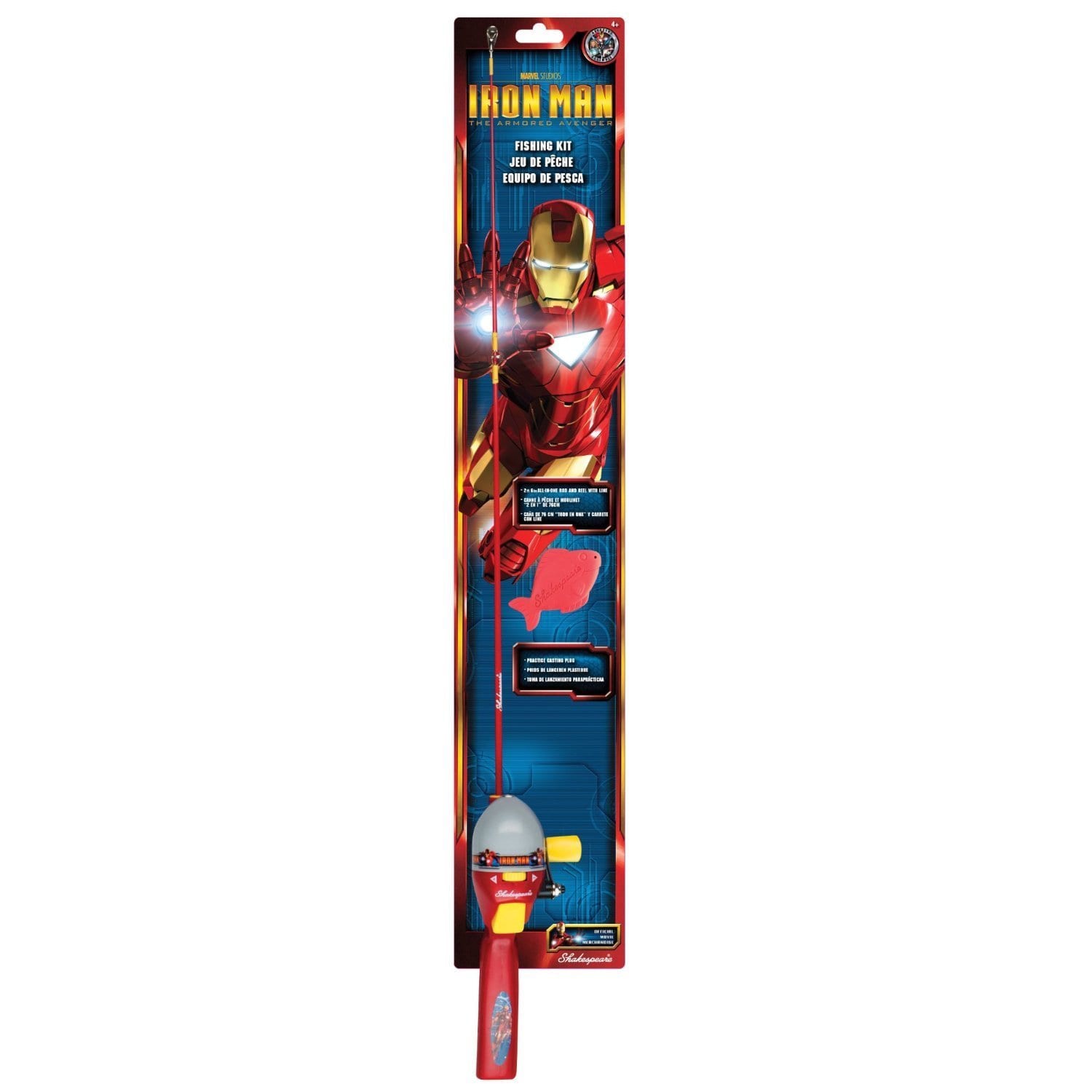 Shakespeare Marvel Iron Man Kit 2'6" Spincast Combo for Kids - image 2 of 2