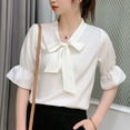 thumbnail image 2 of CENL Summer Large Size Sleeve Chiffon Top Lace Shirt Clothes for Women Tops, 2 of 8