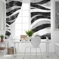 thumbnail image 5 of Fsddascl Black Waves Blackout Curtains for Bedroom/Living Room, Thermal Insulated Kitchen Curtains, Ombre Sea Ripples Shabby Beach Grommet Darkening Window Treatment Drapes 42"x63"x2, 5 of 8