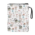 thumbnail image 2 of HELLHERO Book Organizer Bag Vintage Carrying Book Case with Waterproof Polyester Protector Wrap Bag Book Protection for Bible Fater 8.66 x 11.42, Cats with Books and Coffee, 2 of 6