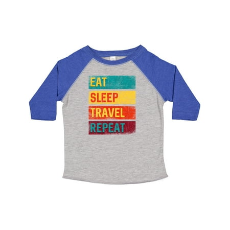 

Inktastic Vacation Eat Sleep Travel Repeat Gift Toddler Boy or Toddler Girl T-Shirt