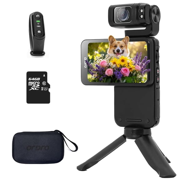 ORDRO M3 Vlog Creators Combo 5K 30FPS Pocket Camera 48MP Photo 3.5” Rotatable Screen Video Camera