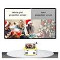 Projector Screen White Grid Anti-Light 160 °Viewing Angle Home Office ...