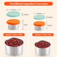 thumbnail image 3 of EcoNesxp Pieces salad dressing container stainless steel condiment container 4 oz 4 pieces salad dressing container baby food dessert oz, 3 of 5