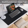 thumbnail image 2 of GHSDFBB Lonnom Leather Desk Pad, Anti-Slip & Waterproof Extended Mouse Pad with Suede Base, Large Keyboard Mouse Mat for Home Office and Decor-Black (35.4×15.7 Inches), 2 of 7
