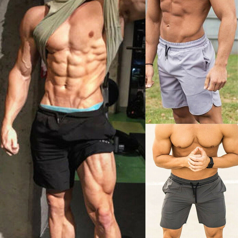 Men's Gym Shorts Training Running Sport Workout Casual Jogging Pants Trousers