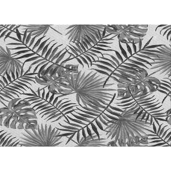 Ahgly Company Machine Washable Indoor Rectangle Transitional Platinum Silver Gray Area Rugs, 4' x 6'