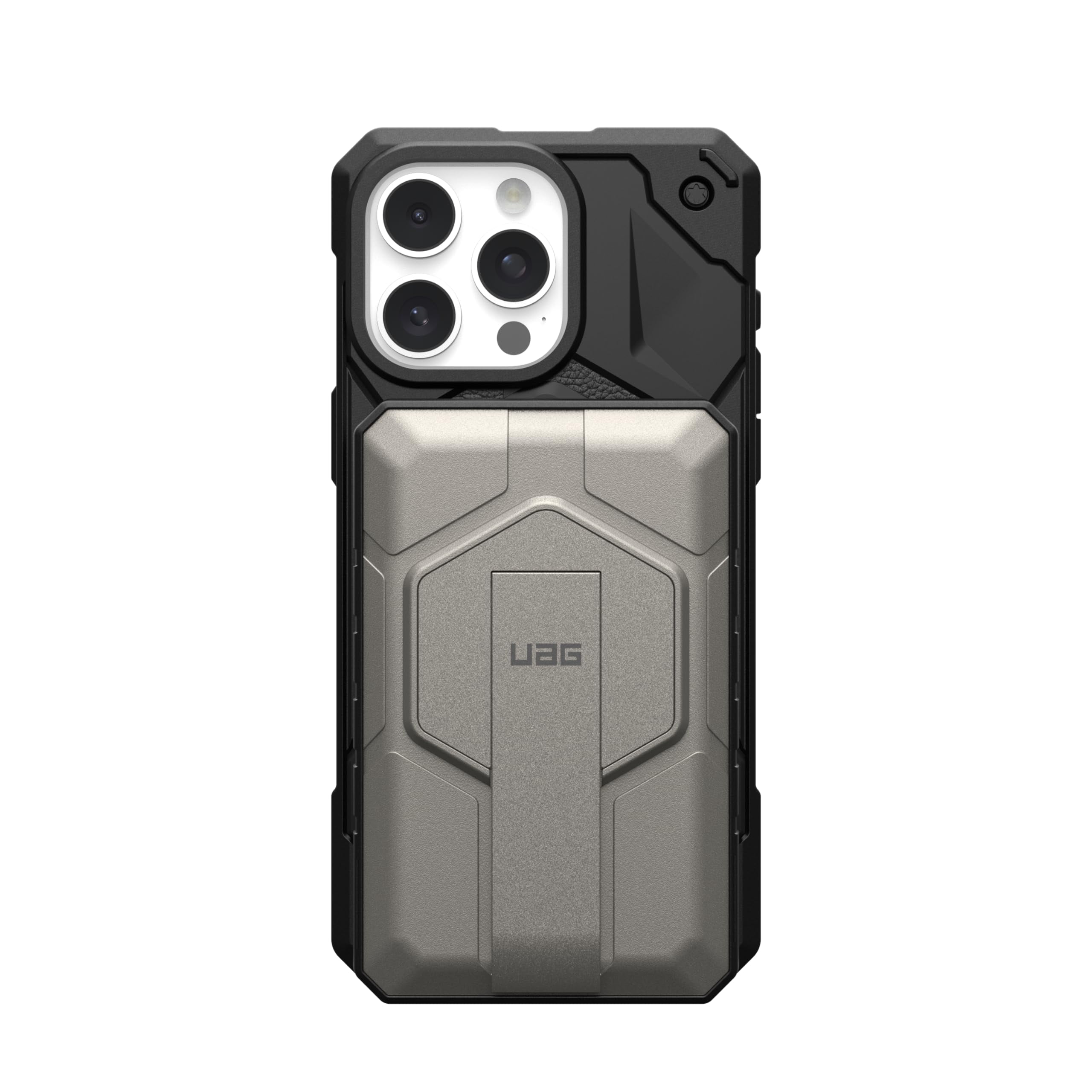 UAG 10000mAh Power Bank SRGE 20W 2-Port USB-C USB Magnetic Wireless Portable Charger Fast Charging Battery Pack w/Kickstand Compatible with iPhone 17, Galaxy S25, Black/Titanium