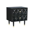 thumbnail image 4 of Linon Ginzel 2-Drawer Nightstand, Black and Gold Finish, 4 of 17