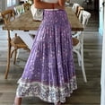 thumbnail image 5 of Homenesgenics Dresses for Women Summer Maxi Formal Spring Midi Prom SunDresses Women Fashion Comfortable Daily High Waist Print Retro Skirt Purple S-2XL, 5 of 6