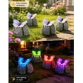 thumbnail image 5 of Butterfly Stone Garden Light – Solar Realistic Butterfly Stone Garden Light – Outdoor Weather Resistant Resin Rock Landscape Lamp for Yard Patio Lawn Decor (Green), 5 of 8