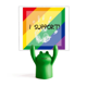 thumbnail image 1 of La bandera de arco iris yo apoyo LGBT Estante de notas, estante de ranas de animales de dibujos animados, 1 of 3