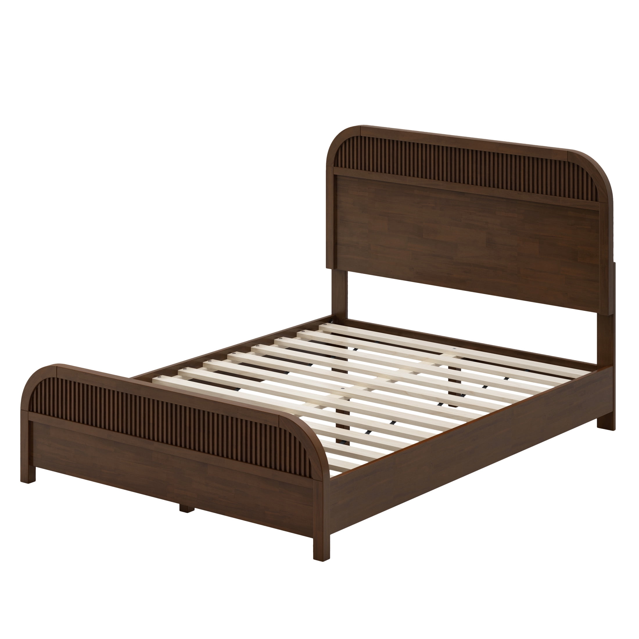 Christopher Knight Home Modern Queen Size Wooden Platform Bed Frame with Headboard, Wenge Finish