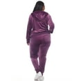 thumbnail image 3 of White Mark Women's 2 Piece Velour Tracksuit Set, 3 of 6