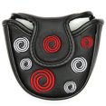 thumbnail image 3 of Cubierta de varilla de empuje de golf semicircular con imán universal de dos colores en blanco y negro Cubierta de varilla de golf semicircular de material Pu, 3 of 5