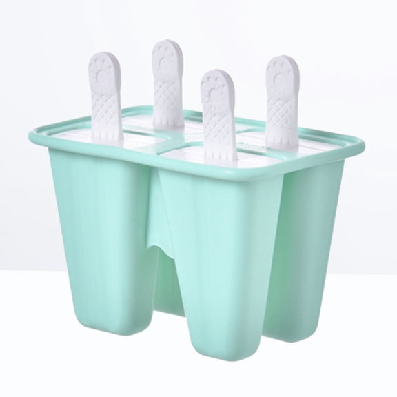 OUNONA Reusable Silicone Ice Cream Molds Set, Green, Easy to Use Ice Cream Making Tools for Homemade