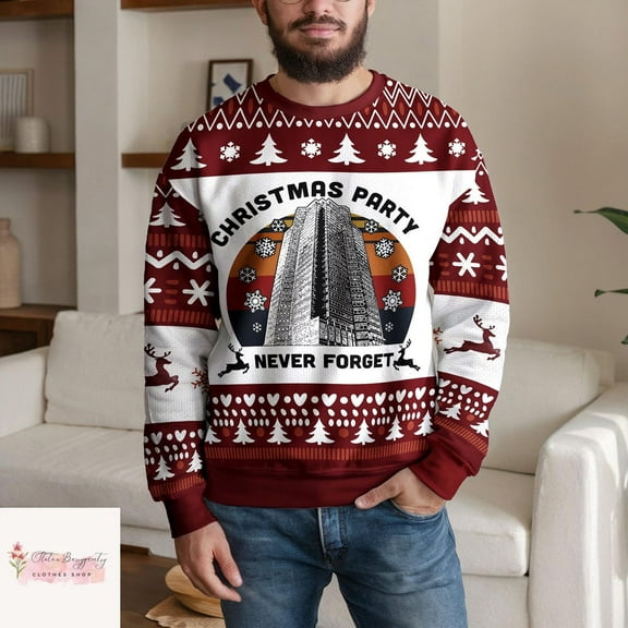 Never Forget Nakatomi Plaza Urly Christmas Sweater, Christmas Party 1988 Sweater for Men & Women Perfect Gift for Christmas, Family