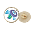 thumbnail image 1 of Universe Alien Monster Satellite Round Metal Golden Pin Brooch Clip, 1 of 3