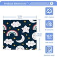 thumbnail image 5 of GZHJMY 12x12Inx4 Sets Reusable Soft Face Towel,Kitchen Hand Towel Bathroom Absorbent Towel,Gym Hotel Spa-Moons Clouds Rainbows, 5 of 7
