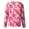 thumbnail image 3 of FrzhBrz Valentines Day Women's Scrub Long Sleeve Jacket Love Heart Print Nursing Scrubs Jacket Tops Snap Front Holiday Nursing Tops, 3 of 3