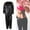 S Black, variant on Sweat Suit - ,Women Men Pants Shirt ,Running Track Suit ,Fitness Suit for Exercise Home/Gym , Burning ,Yoga - S Black, S to