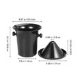 thumbnail image 3 of 4x Wine Dump Black Plastic Wine Spittoon - Standard Size With Black Funnel Champagne Bucket, 3 of 4