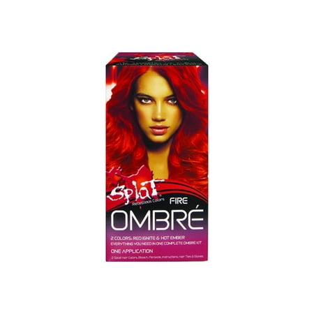 Splat Hair Color Ombre Fire Fire Red Hot Ember (Best Way To Ombre Dark Hair)