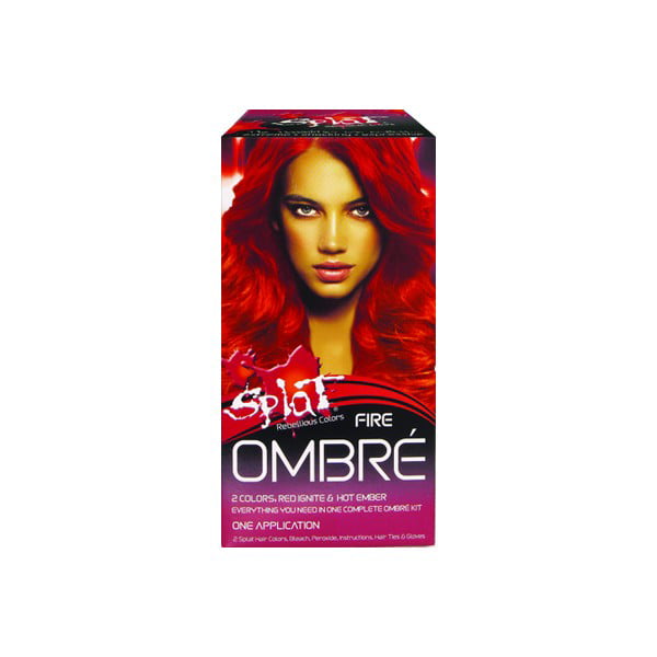 Splat Hair Color Ombre Fire Fire Red Hot Ember 