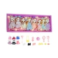 thumbnail image 2 of Juego de muñecas de princesa para niñas, figuras de princesas, colección de recuerdos de fiesta, juego de muñecas imaginativas de 15cm/5,91 pulgadas para niñas 8 piezas, 2 of 8