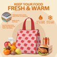 thumbnail image 5 of Pioneer Flower Floral Print Pattern Insulated Lunch Bag for Women & Adults,Large Portable Soft Cooler Lunch Bag,Thermal Food Storage Tote with Pearl Cotton,8.66L,8.75x5.75x9.5 Inch, 5 of 6