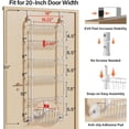 thumbnail image 3 of ROSSNY Over the Door Pantry Organizer 6-Tier Hanging & Wall Mount Spice Rack, Metal Behind The Door Storage Shelf,White, 3 of 6