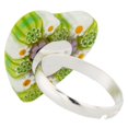 thumbnail image 3 of GlassOfVenice Murano Glass Arlecchino Millefiori Heart Ring - Herb Green, 3 of 4