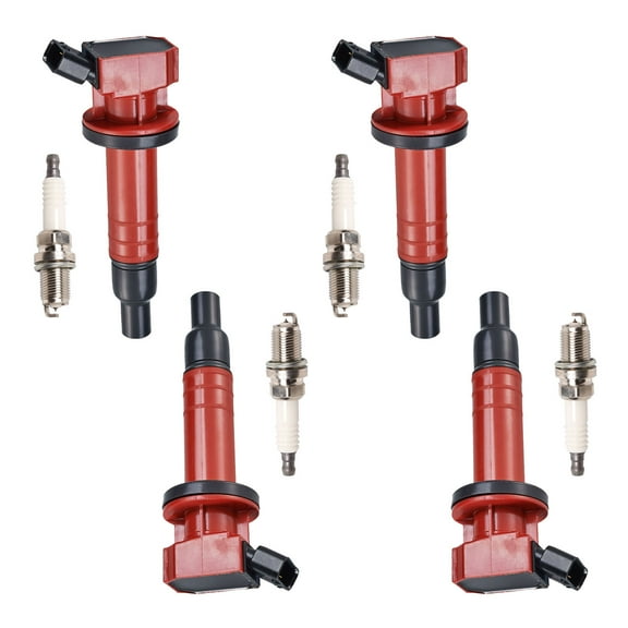 4 Energy Ignition Coils and 4 Iridium Spark Plugs Compatible with 2003-2008 Pontiac Vibe 1.8L Replacement for UF247