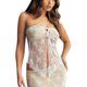 thumbnail image 1 of Top sin tirantes para mujer Poliéster Poliuretano Casual Transpirable Tops con transparencias para mujer Blanco M, 1 of 3