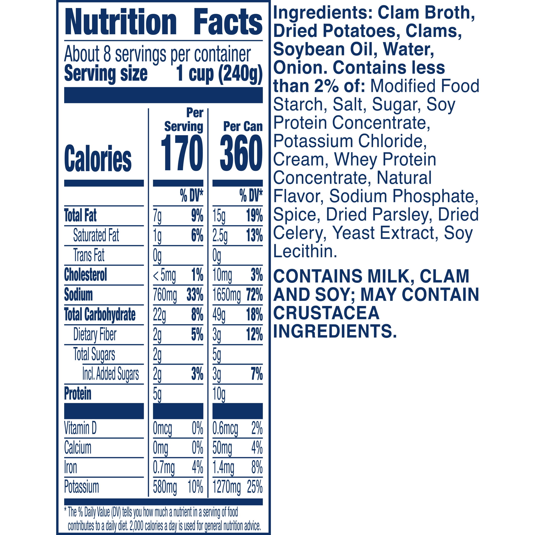 Progresso Rich & Hearty, New England Clam Chowder Soup, 18.5 oz., 4 Pack