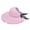 Pink, variant on Sun Visors Hat Women Visors Hat Women Hat Bows Hat Wide Brim Knit SunHat With Ponytail Hole
